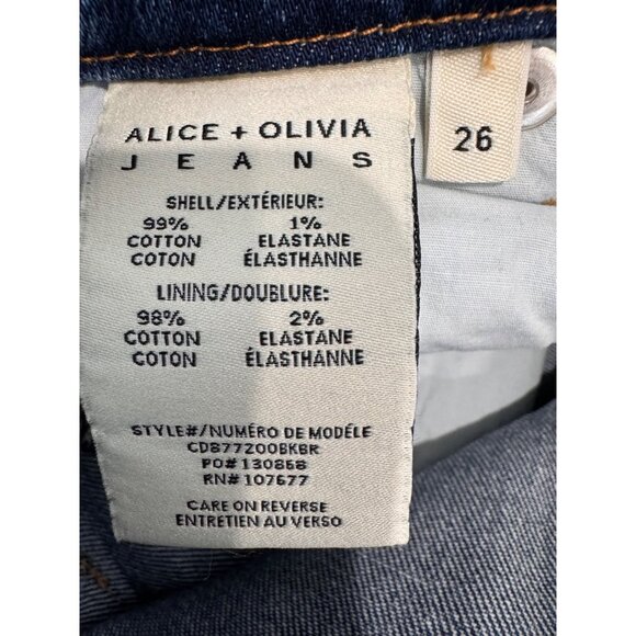 New Alice & Olivia Jeans Women's Size 26 TRISH MID RISE BAGGY JEAN brooklyn blue - Picture 14 of 15